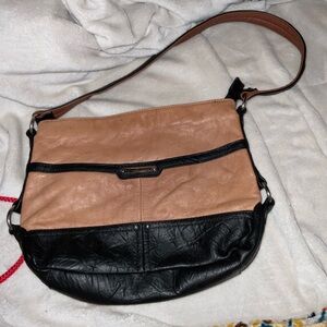 Stone Mountain USA Two-Tone Black and Tan Women's Bag